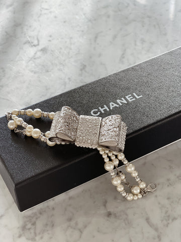 Crystal Bow Multi-Strand Bracelet