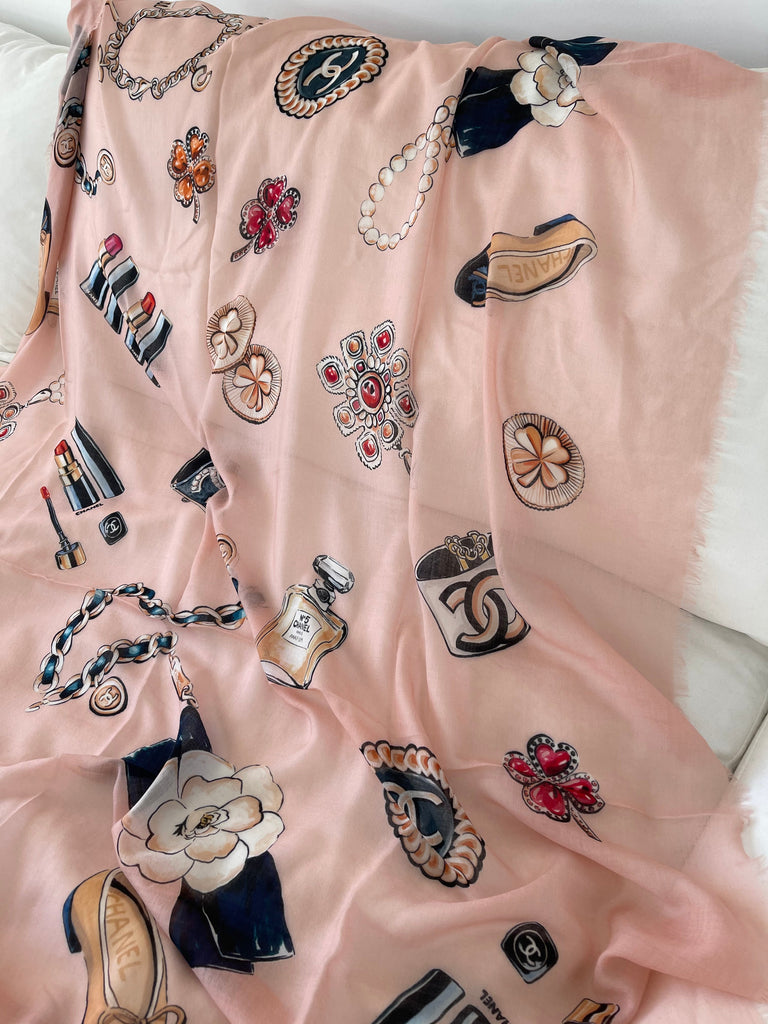 Chanel Printed Cashmere Stole
