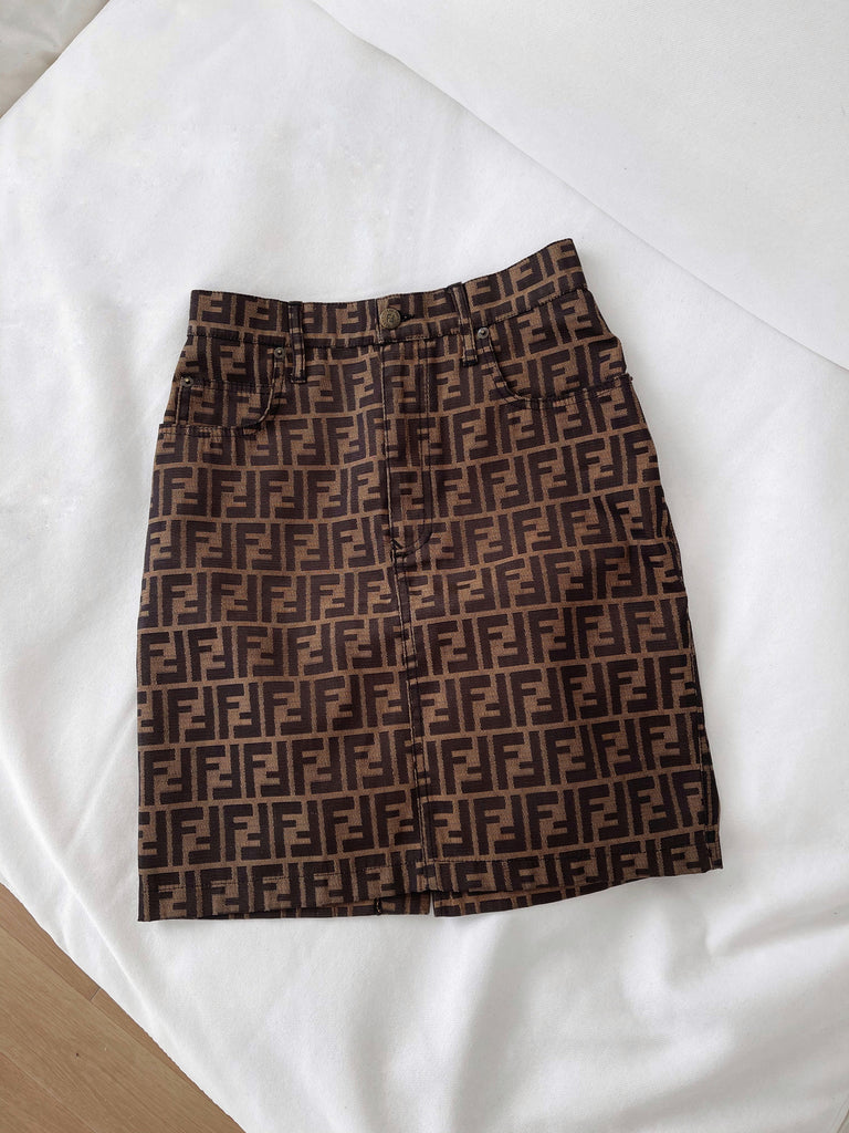 Fendi Vintage Zucca FF Skirt