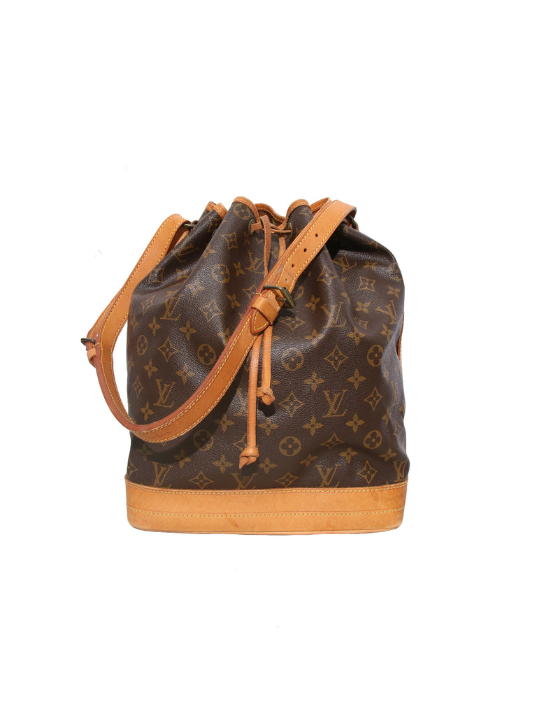 Louis Vuitton, Bags, Louis Vuitton Monogram Noe Brown Tan Canvas Bucket  Bag