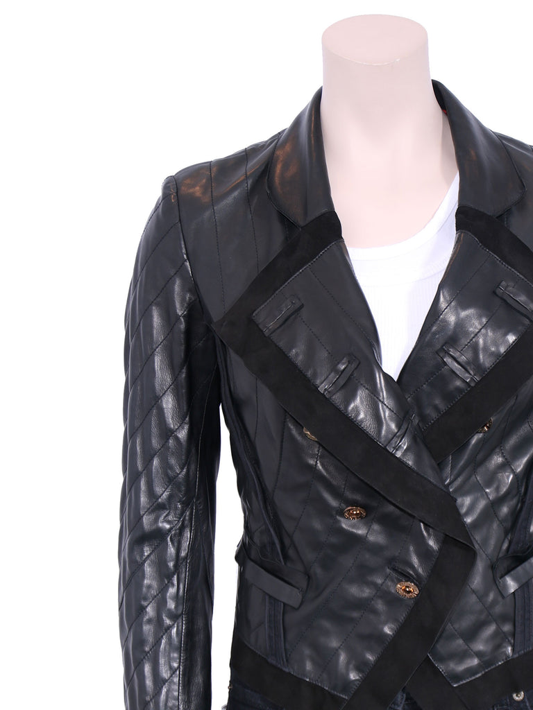 Roberto Cavalli Leather and Suede Jacket 
