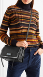 Prada Etiquette Studded Textured-Leather Shoulder Bag 