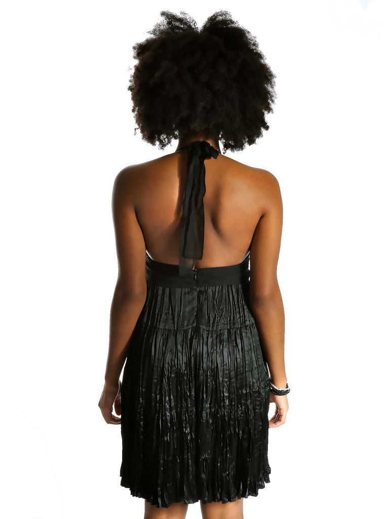 Pre-owned BCBG MaxAzria Beaded Halter Dress | Sabrina's Closet Pre-owned BCBG MaxAzria Beaded Halter Dress | Sabrina's Closet