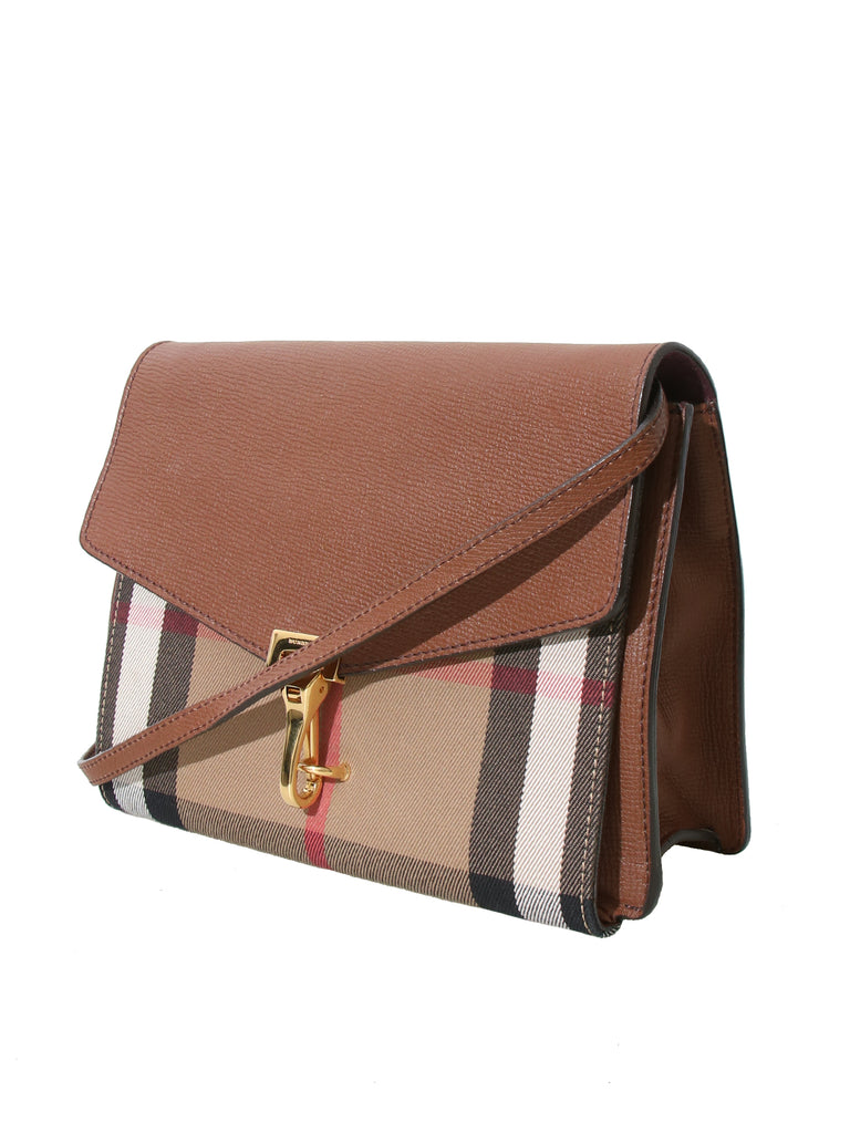 Burberry Leather and House Check Cross Body Bag