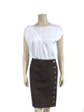Louis Vuitton Wool Button Skirt 