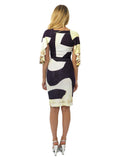 Roberto Cavalli Printed Cape-Sleeve Dress