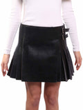 Céline Pleated Leather Skirt