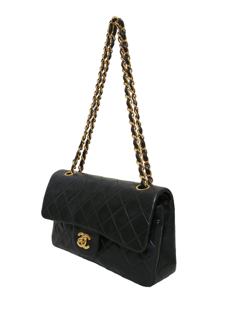 Chanel Black Lambskin Small Classic Double Flap 1456765 Auction