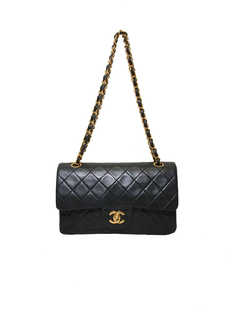 Pre-owned Chanel Small Classic Flap Bag Black and Silver Sequins