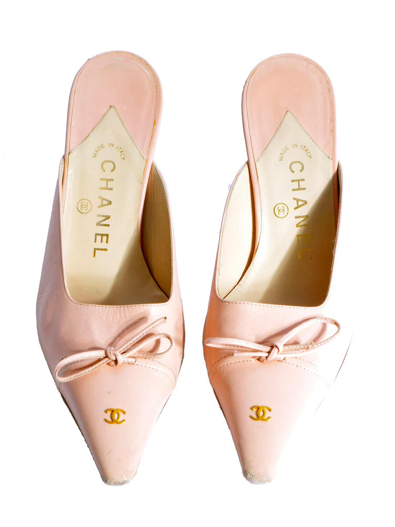 Chanel Slip-In Bow Pumps