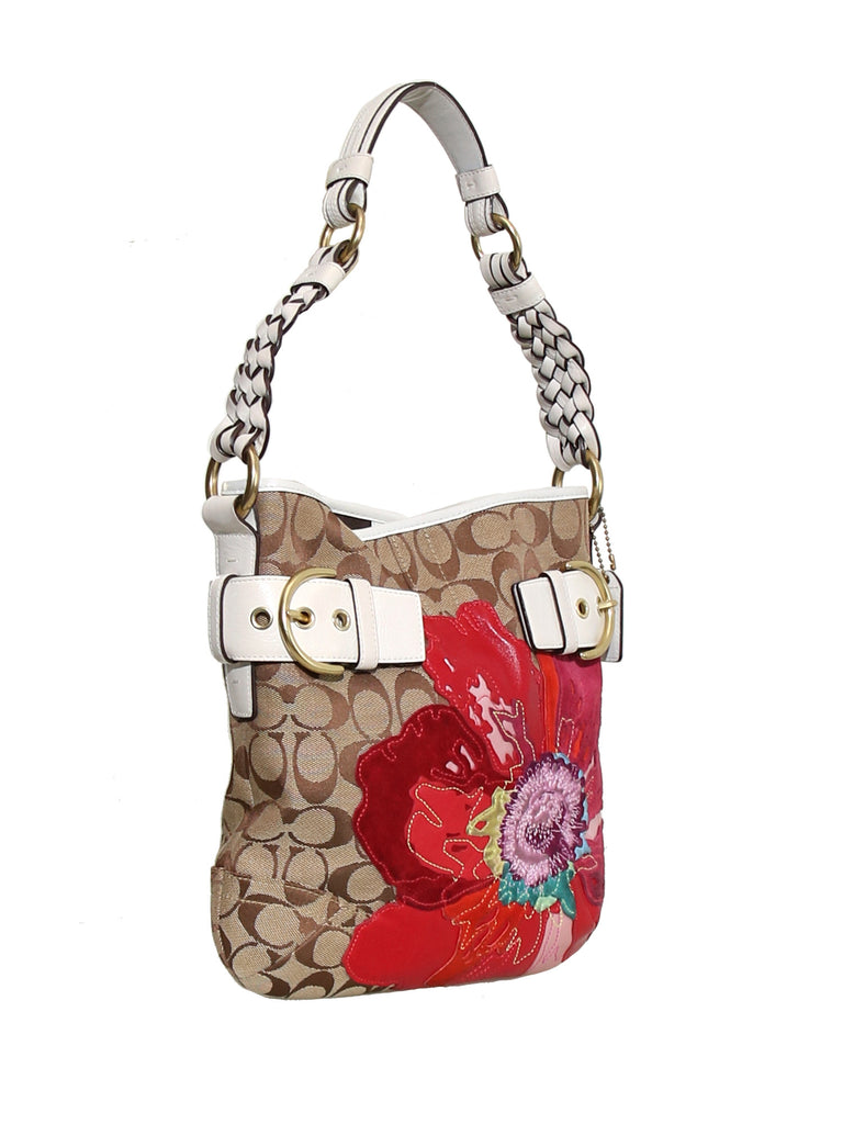 Limited editon Coach Poppy floral graffiti 2way bag, Luxury, Bags & Wallets  on Carousell