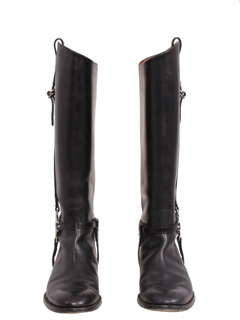 Gucci Leather Riding Boots