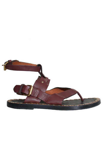 Isabel Marant Leather Ankle-Strap Sandals