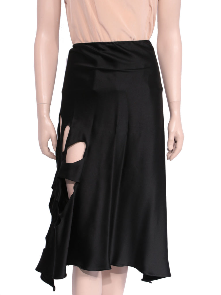 Gucci Silk Cutout Skirt