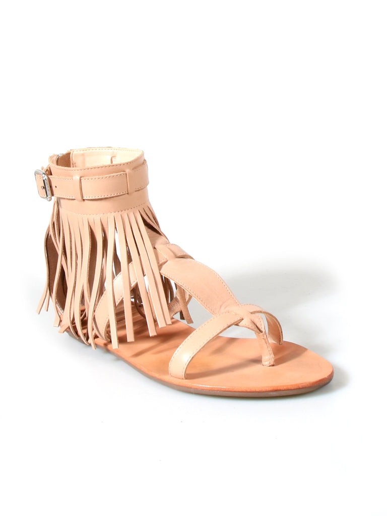 Loeffler Randall Leather Fringe-Accented Sandals