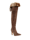 Manolo Blahnik Suede Over-The-Knee Boots