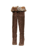 Manolo Blahnik Suede Over-The-Knee Boots