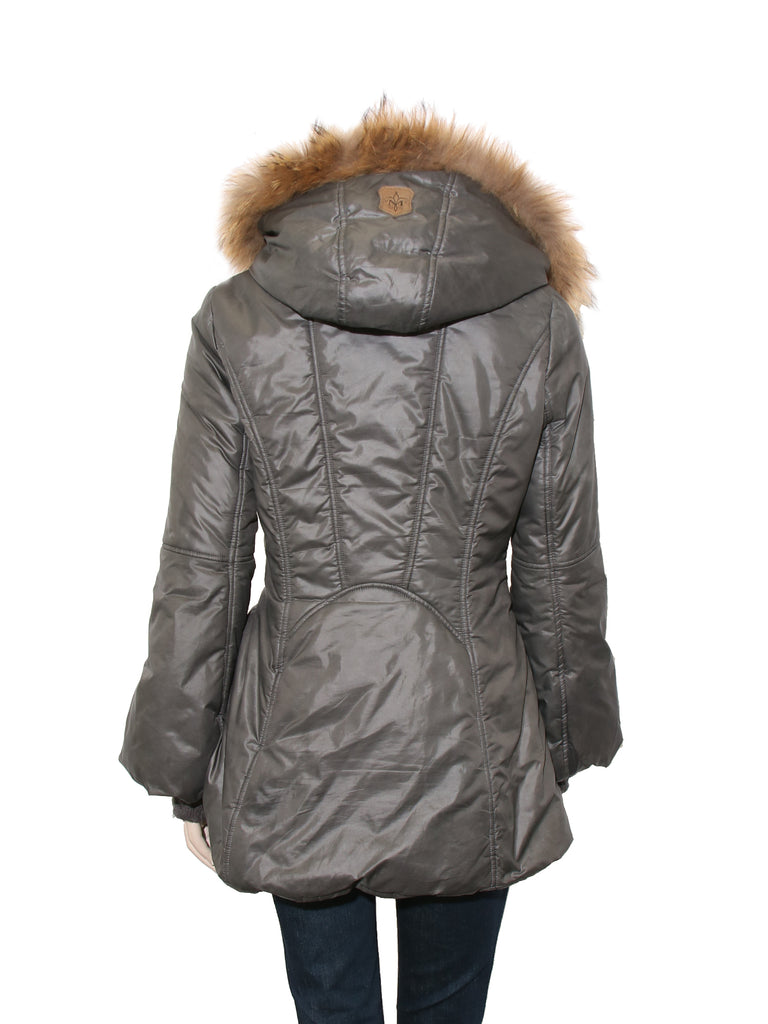 Winter Down Coat with Fur Hood