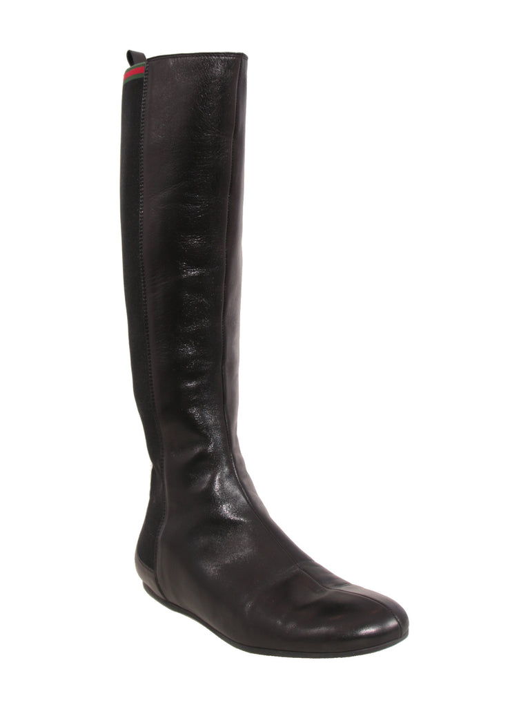 Flat Leather Boots