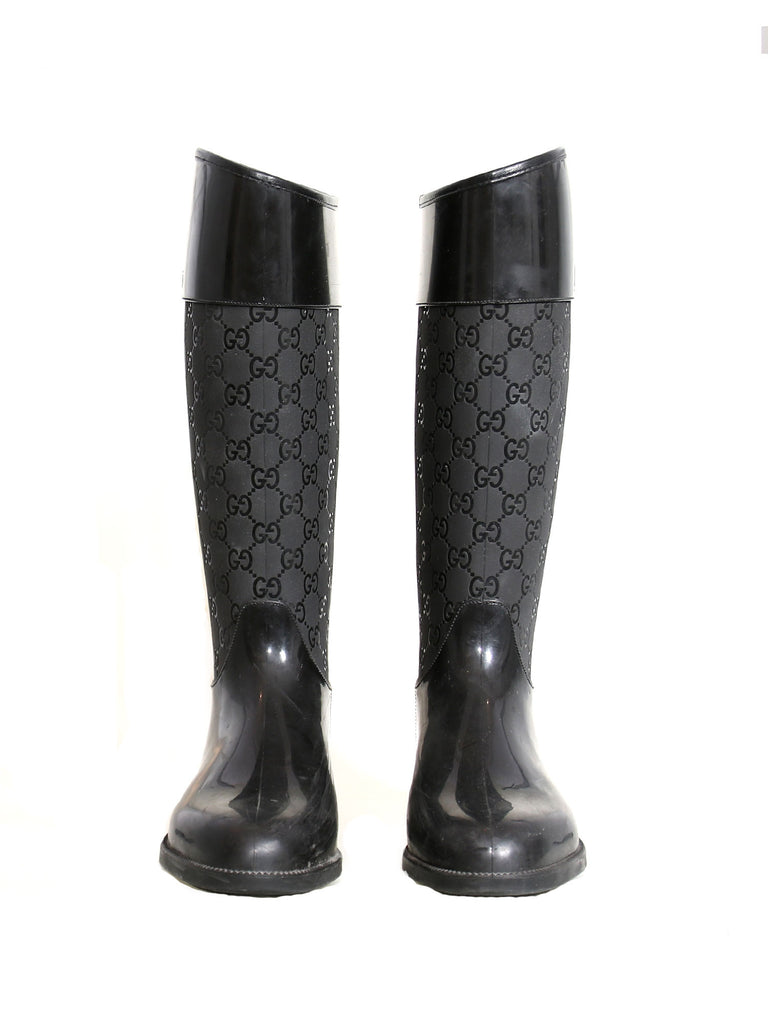 Gucci Monogram Rain Boots