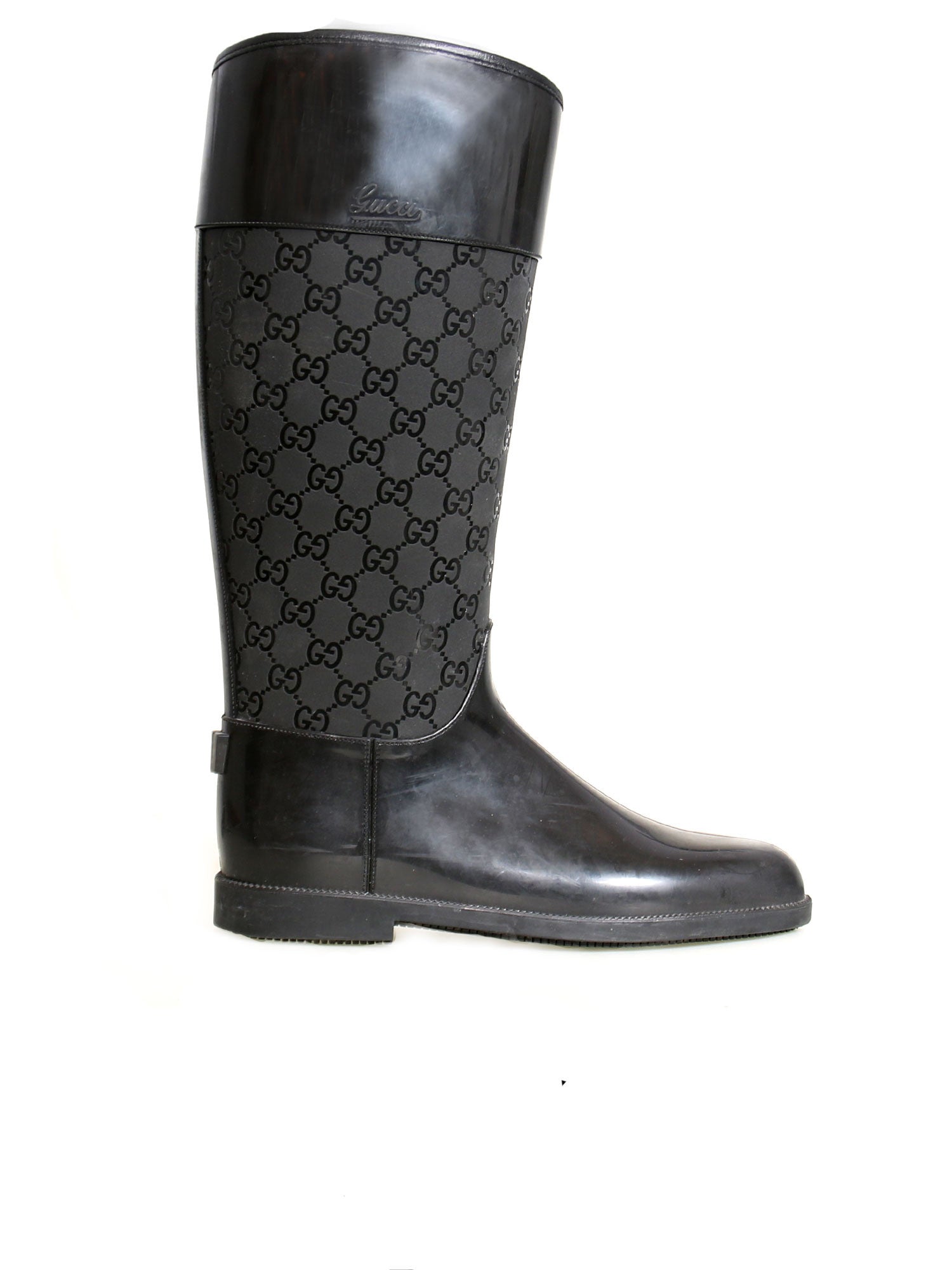 Pre-owned Gucci Monogram Rain Boots – Sabrina's Closet