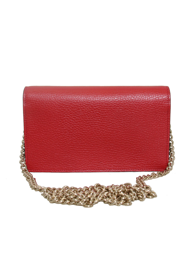Gucci Red Leather Betty Wallet on Chain Gucci