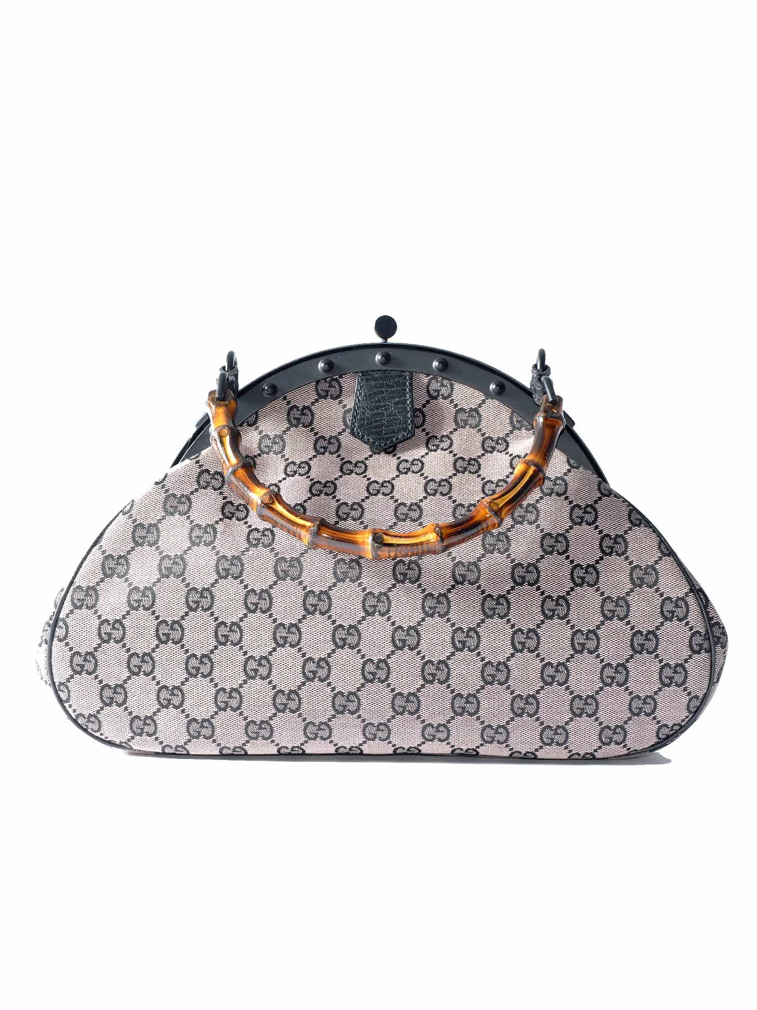 バッグ Vintage GUCCI bamboo bag Gucci Bamboo 1947 small bag in blue leather | GUCCI® PL