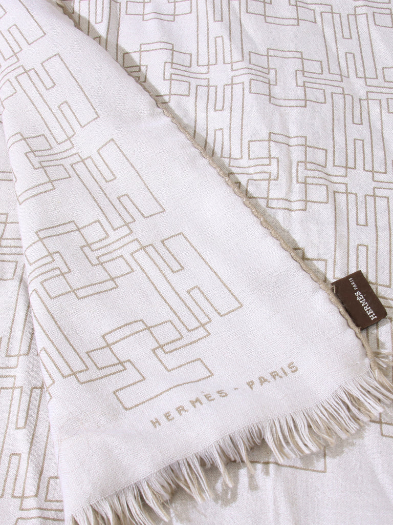 Hermes Silk & Cashmere Reversible Scarf