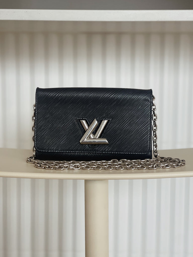 Louis Vuitton EPI Twist Chain Wallet Black