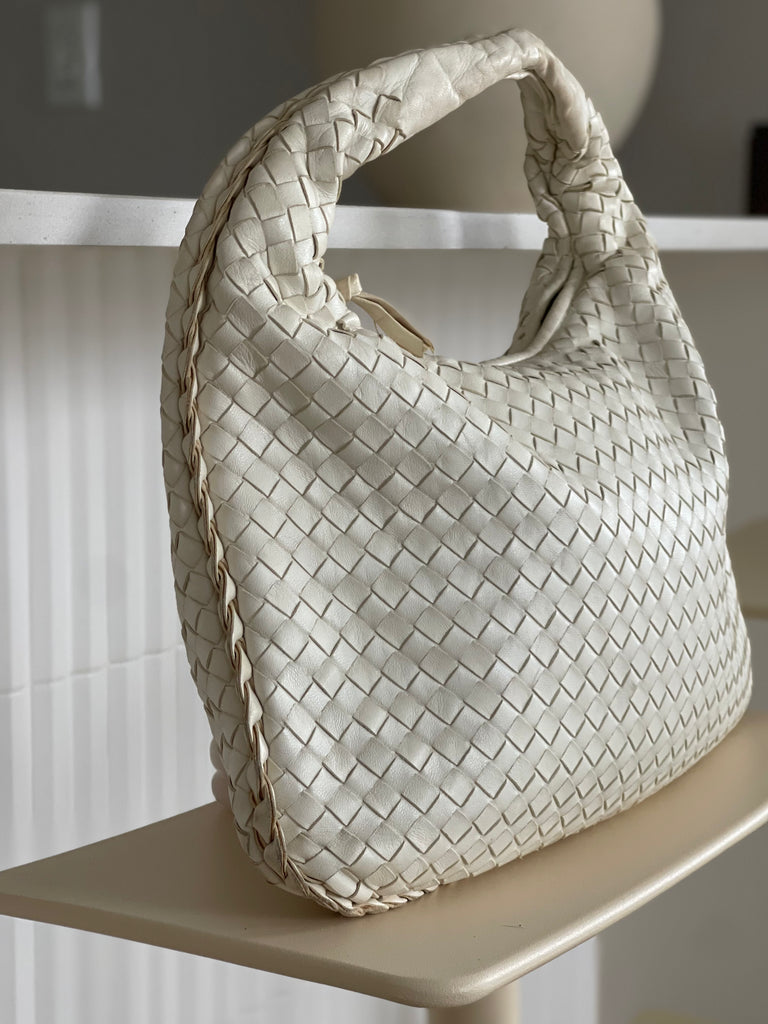 Vintage Intrecciato Leather Hobo