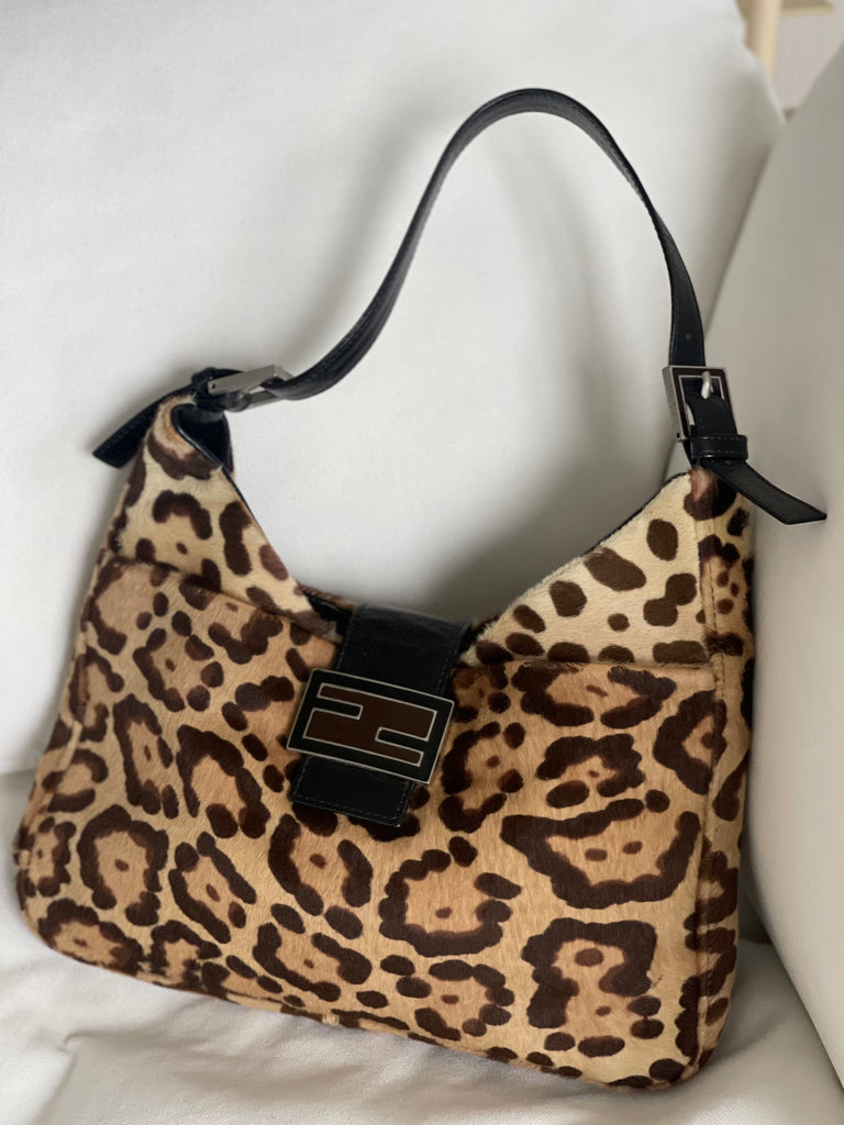 Fendi leopard shop bag