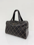 Chanel Vintage Surpique CC Bowler Bag