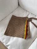 Vintage Embroidered Beaded Baguette Bag