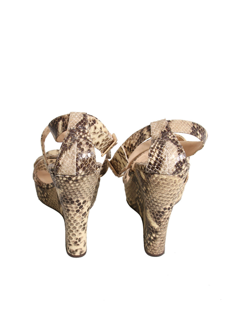 Jimmy Choo Snakeskin Wedge Sandals