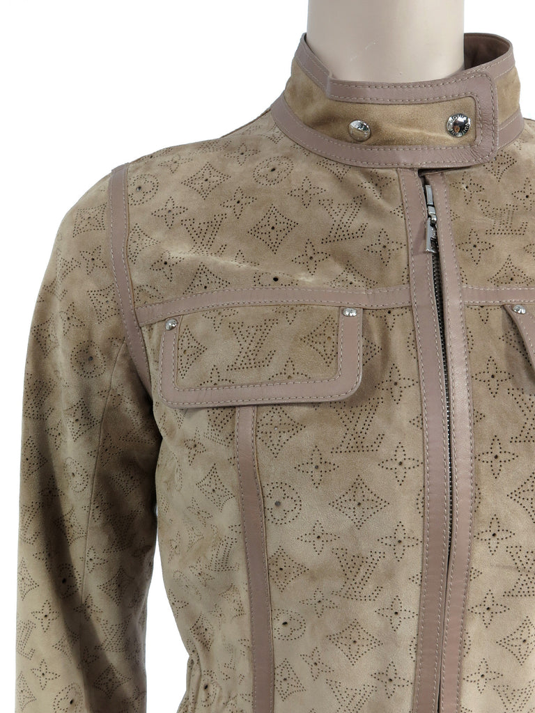 Louis Vuitton Suede Perforated Monogram Jacket 