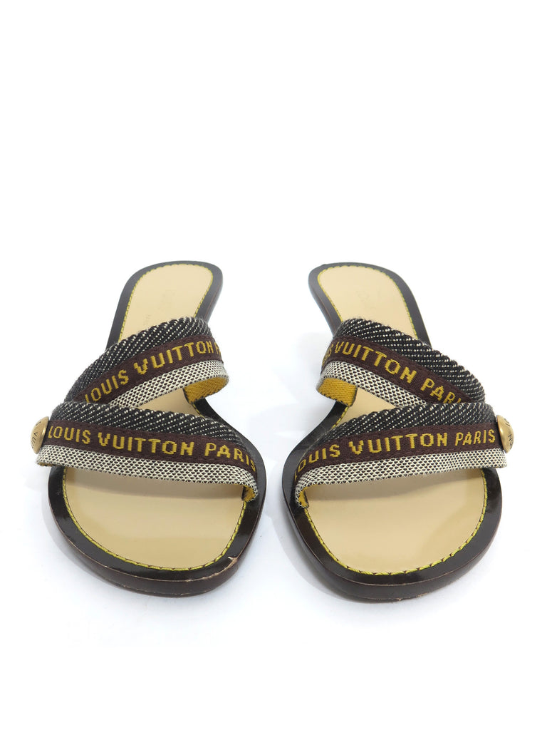 Louis Vuitton Monogram Canvas Slide Sandals