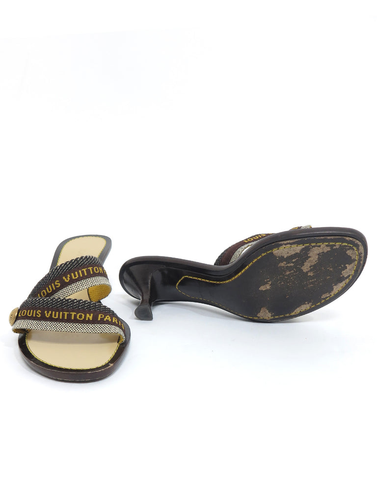 Louis Vuitton Canvas Slide Sandals 