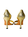 Manolo Blahnik Embellished Peep-Toe Sandals 