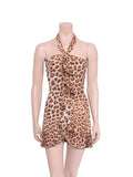 Blumarine Silk Leopard Dress