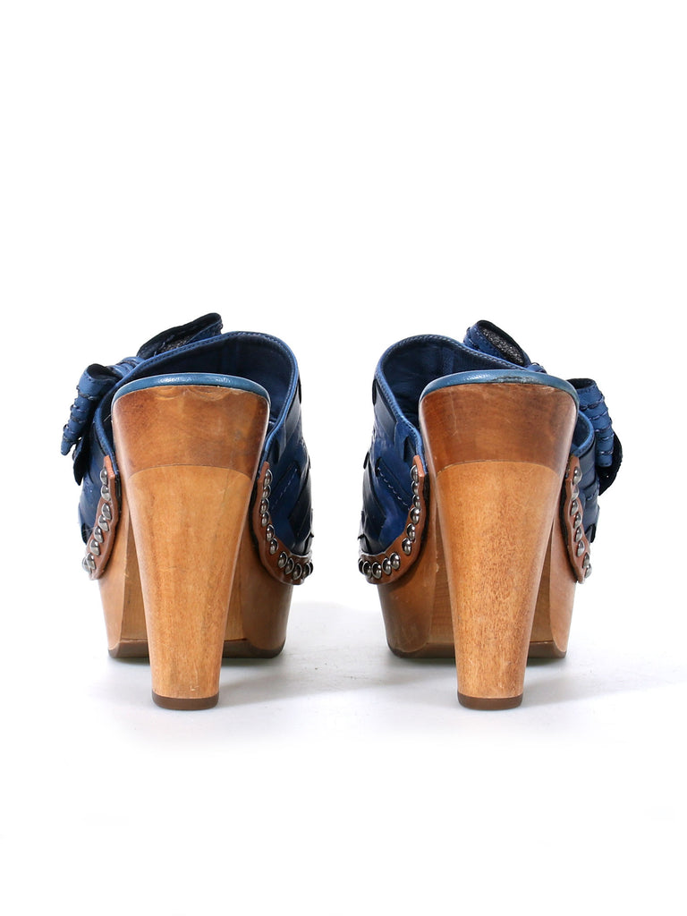 Miu Miu Leather Platform Sandals 
