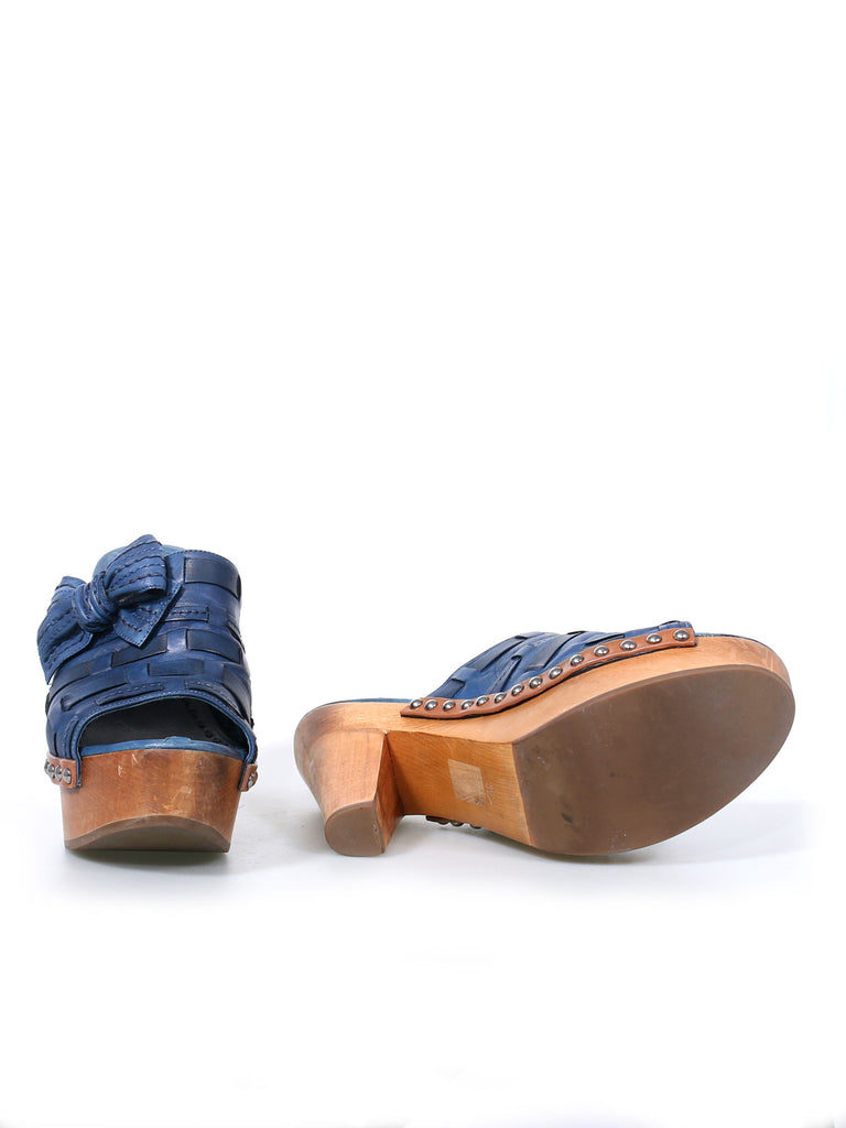 Miu Miu Leather Platform Sandals 
