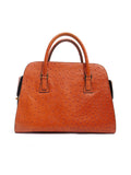Michael Kors Gia Ostrich Embossed Leather Satchel 