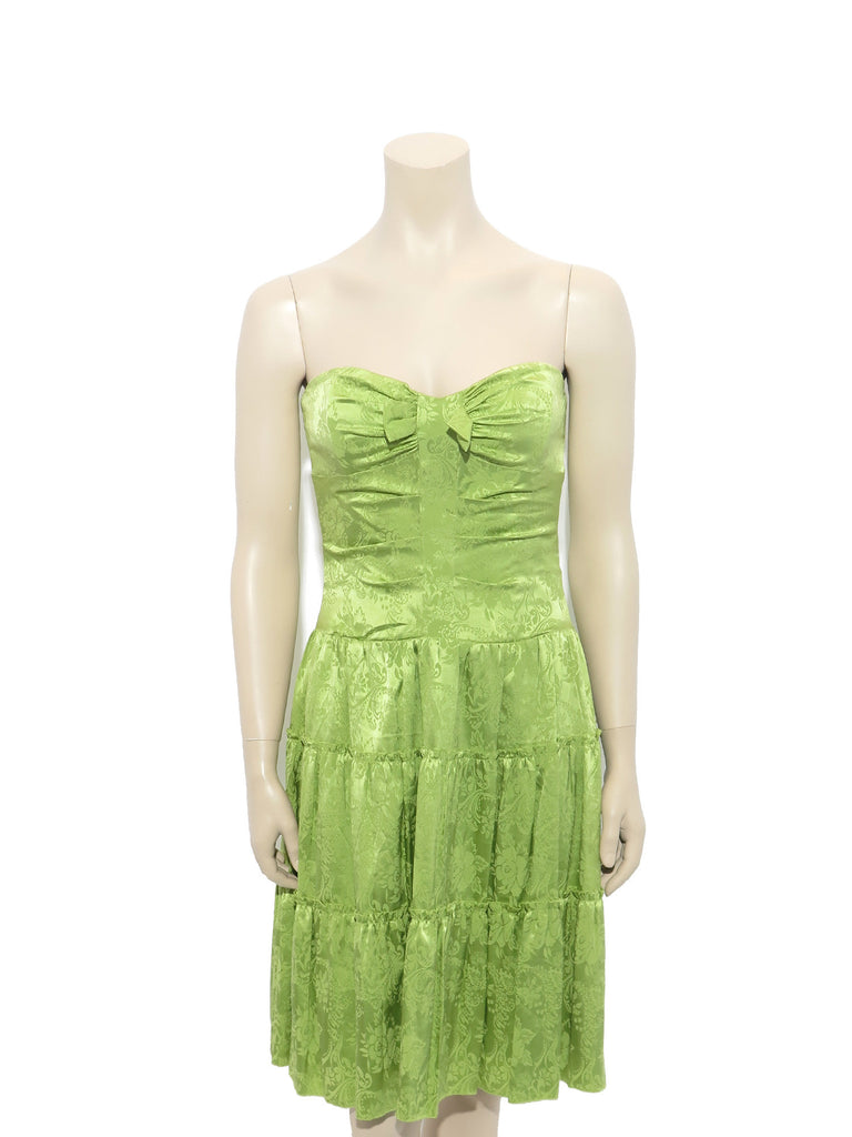Nicole Miller Strapless Silk Dress Sabrina's Closet Nicole Miller Strapless Silk Dress Sabrina's Closet