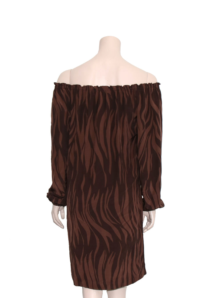 Michael Kors Silk Off-The-Shoulder Dress