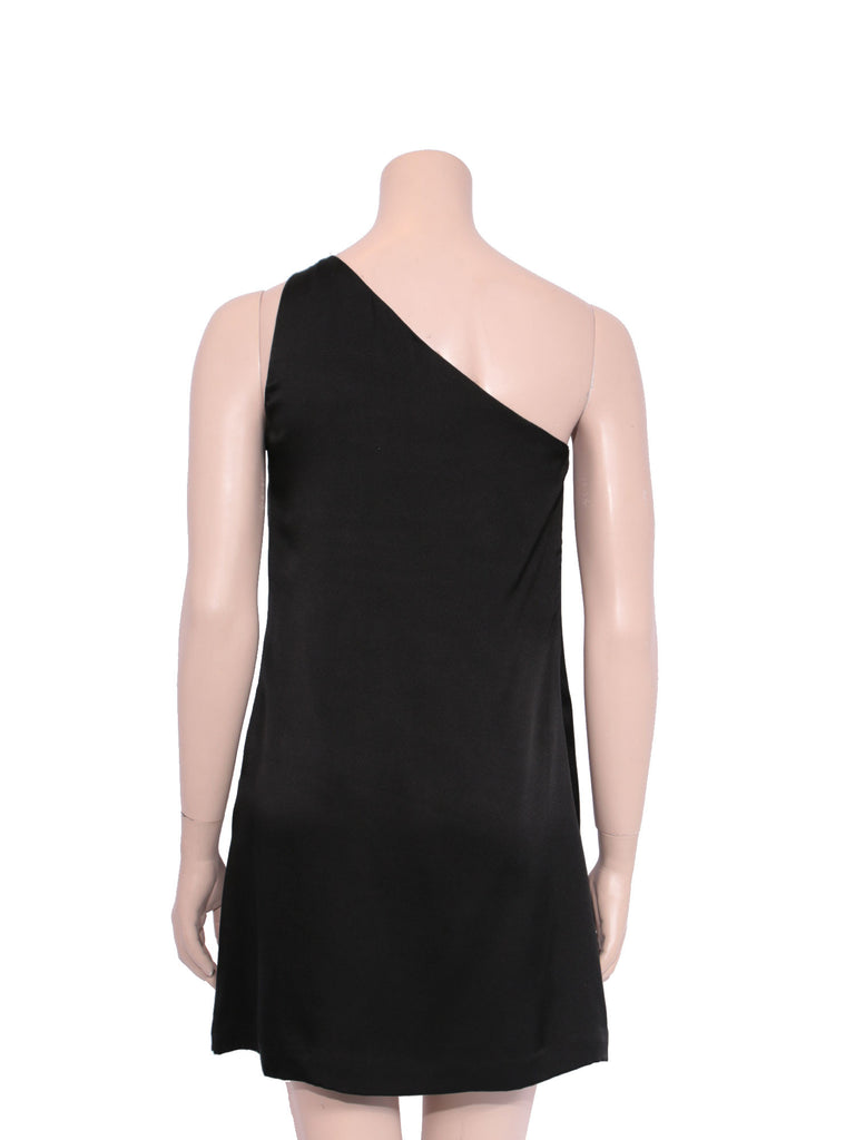 Halston Heritage Silk One-Shoulder Dress