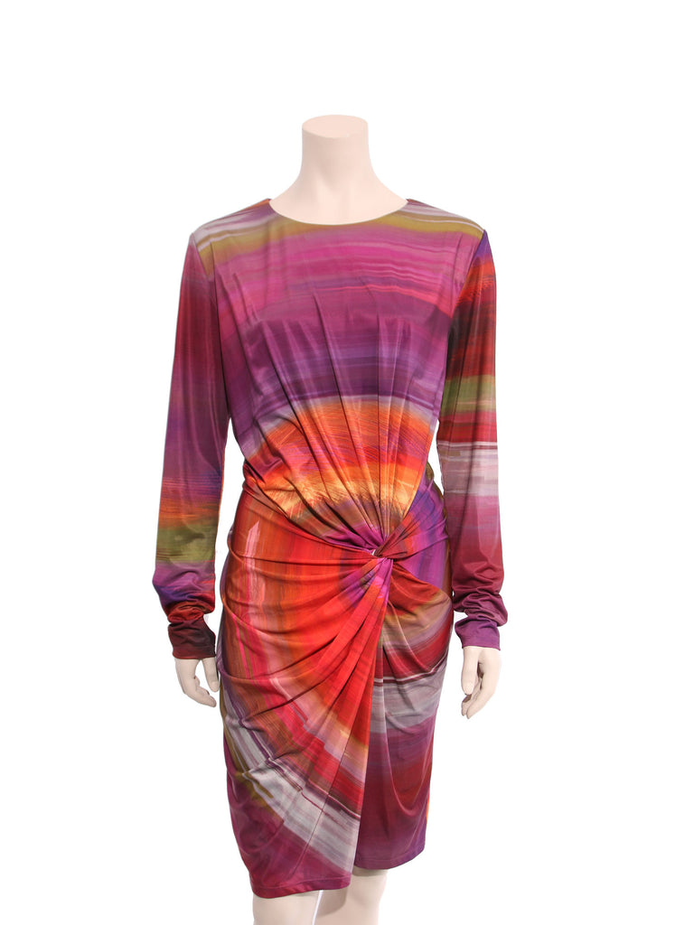 Ted Baker Printed Jersey Knot Dress