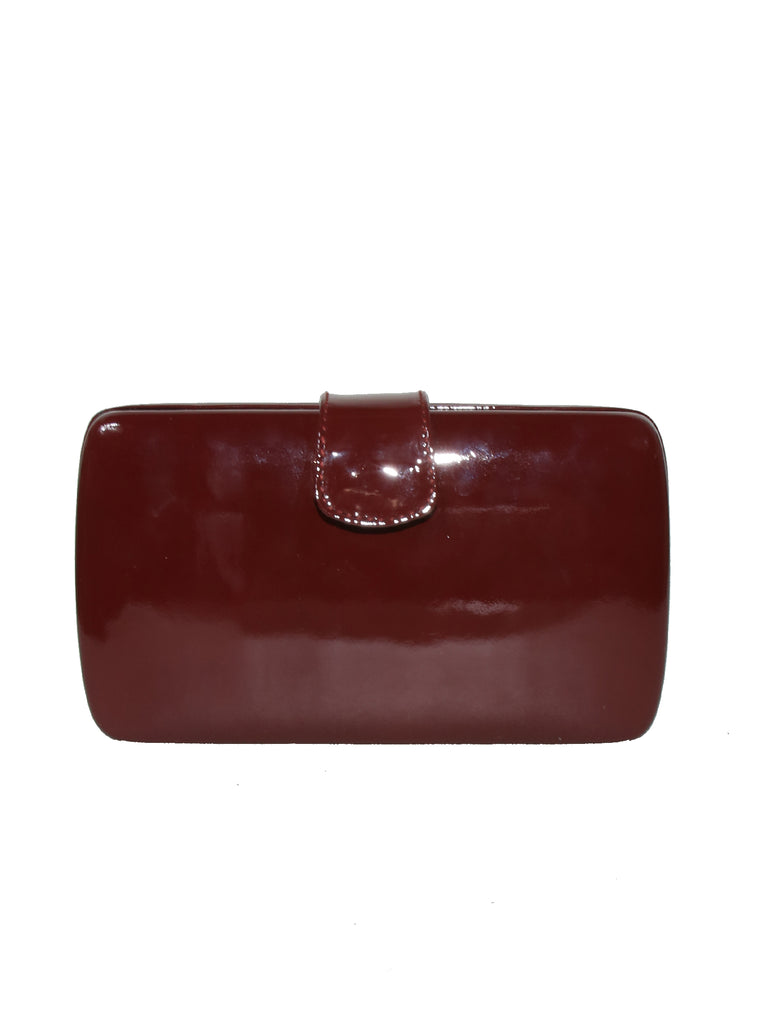 Sergio Rossi Patent Leather and Suede Clutch Bag
