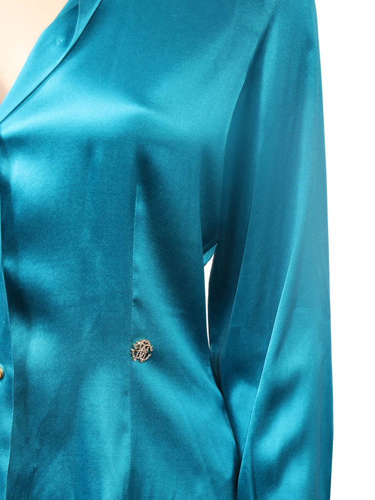 Roberto Cavalli Silk Button-Up Blouse 