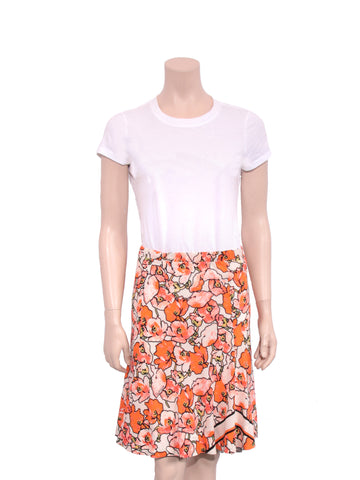 Roberto Cavalli Floral Print Silk Skirt