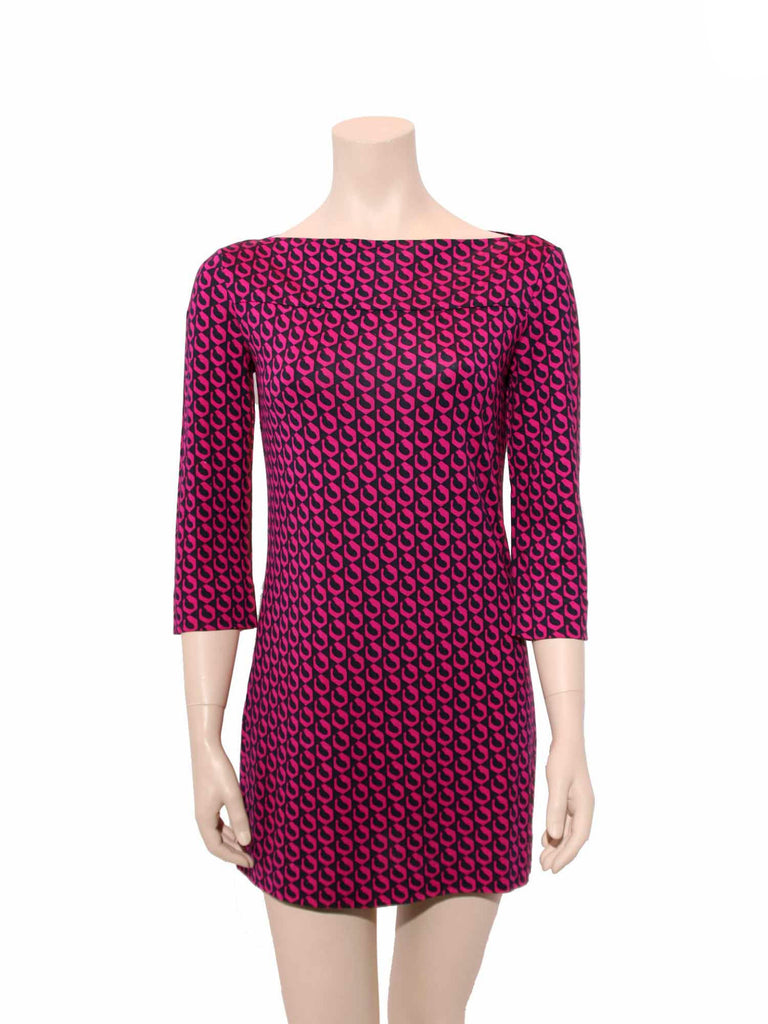 Diane von Furstenberg Ruri Silk Jersey Printed Shift Dress